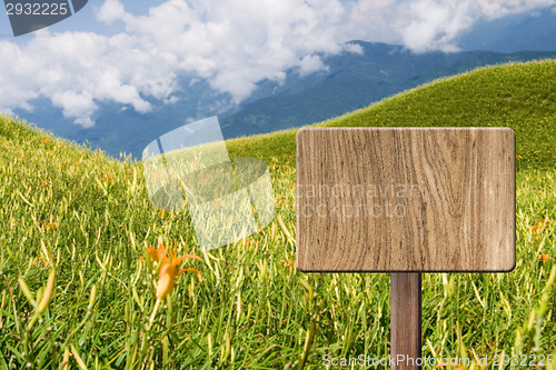 Image of Blank wooden sign