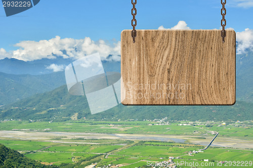 Image of Blank wooden sign