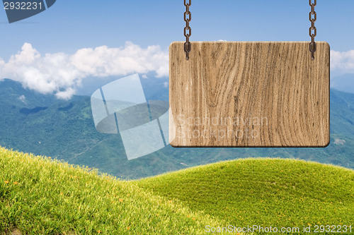 Image of Blank wooden sign