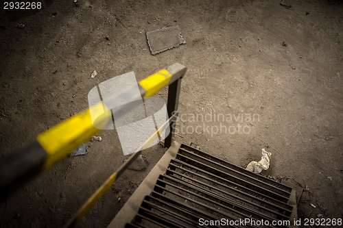 Image of Abstract detail of rusty stairs