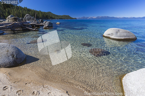 Image of Beautiful Shoreline of Lake Tahoe