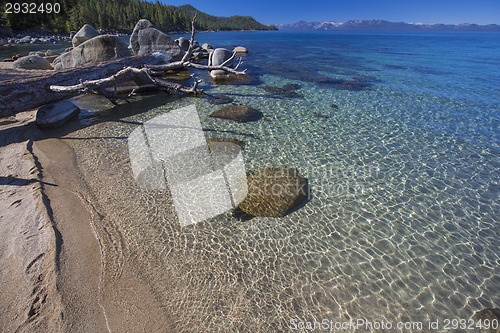 Image of Beautiful Shoreline of Lake Tahoe