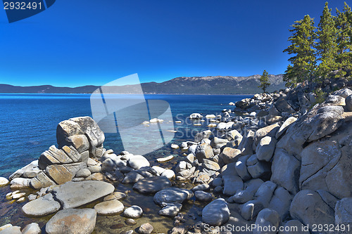 Image of Beautiful Shoreline of Lake Tahoe