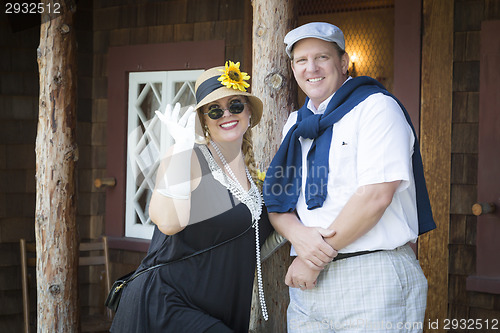 Image of Attractive Couple Dressed in Outfits from the Twenties Era