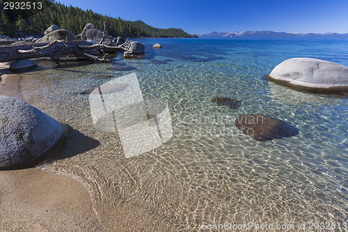 Image of Beautiful Shoreline of Lake Tahoe