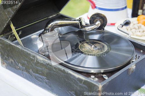 Image of Antique Phonograph Record Player