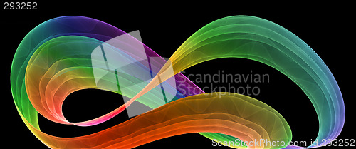 Image of multicolored abstraction over black