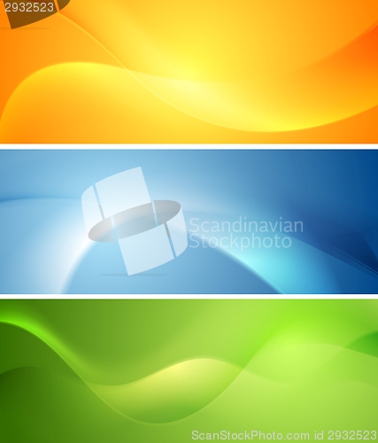 Image of Colorful wavy banners