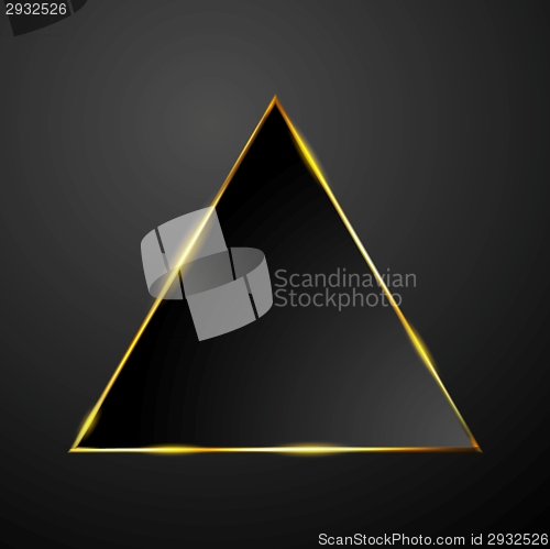 Image of Abstract tech glowing triangle background