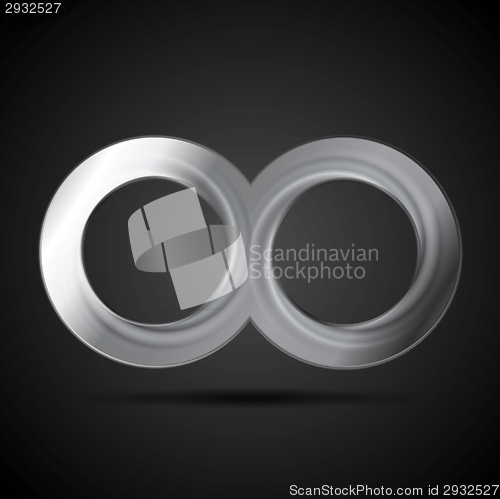 Image of Abstract metallic infinity sign logo
