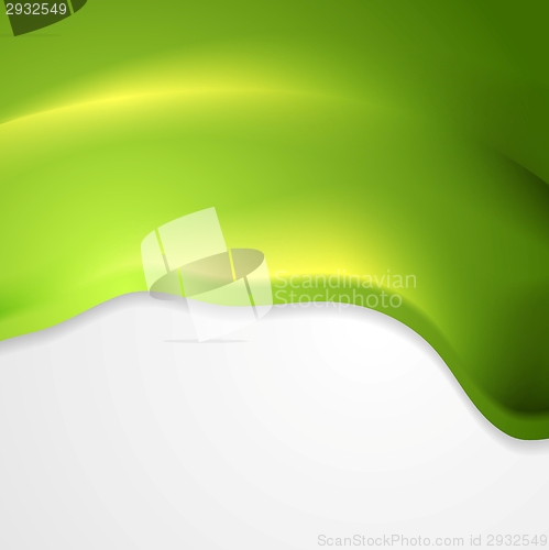 Image of Bright green waves elegant design