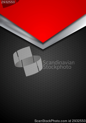 Image of Dark silver and red tech arrows design
