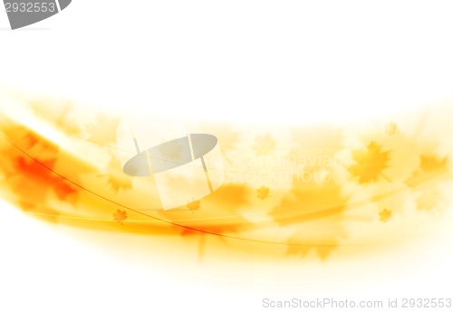 Image of Yellow colorful waves autumn background