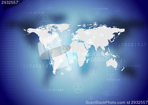 Image of Dark vector tech abstract backdrop