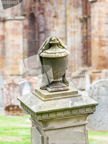 Image of Very old gravestone in the cemetery