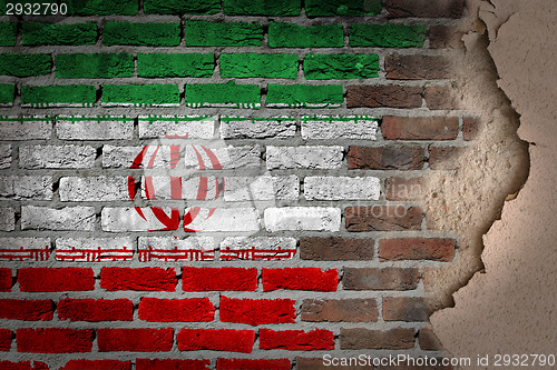 Image of Dark brick wall with plaster - Iran