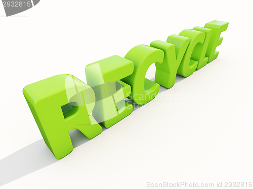 Image of 3d word recycle