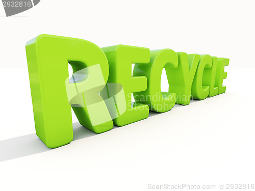 Image of 3d word recycle
