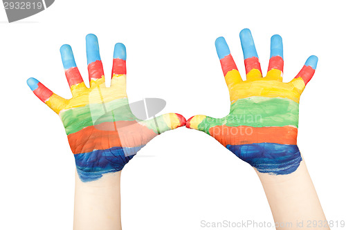 Image of Young pair of painted hands