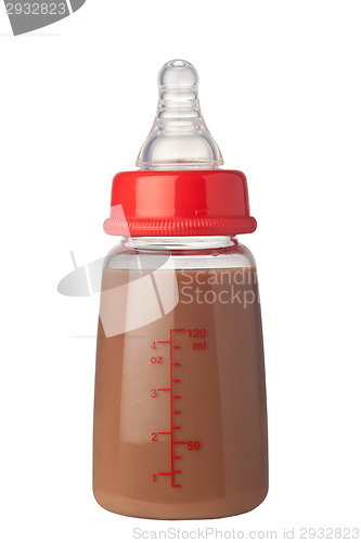 Image of Bottle of chocolate flavoured milk