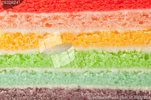 Image of Rainbow cake layers
