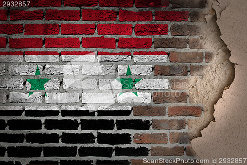 Image of Dark brick wall with plaster - Syria