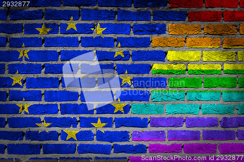 Image of Dark brick wall - LGBT rights - EU