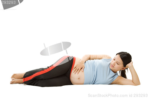 Image of Relaxed pregnant woman
