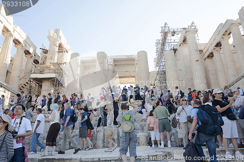 Image of People sightseeing Athena Nike Temple