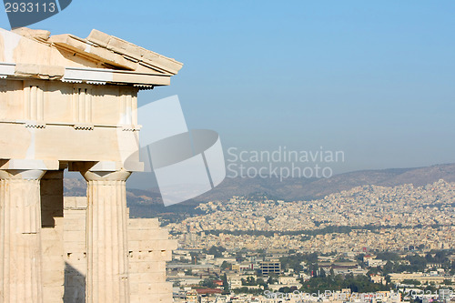 Image of Temple of Athena Nike in Greece close up