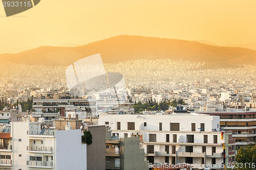 Image of Athens city panoramic view