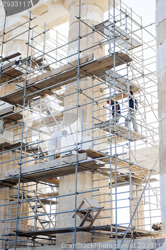 Image of Reconstruction work on Parthenon in Greece