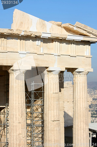 Image of Reconstruction work on Temple of Athena Nike 