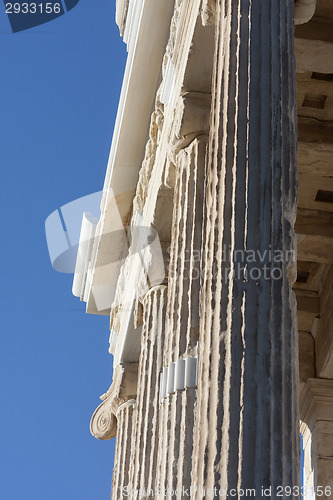 Image of Close up of columns on Temple of Athena Nike