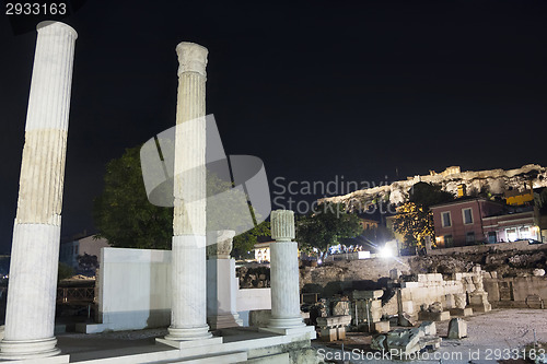 Image of Columns of Hadrian Library in Acropolis