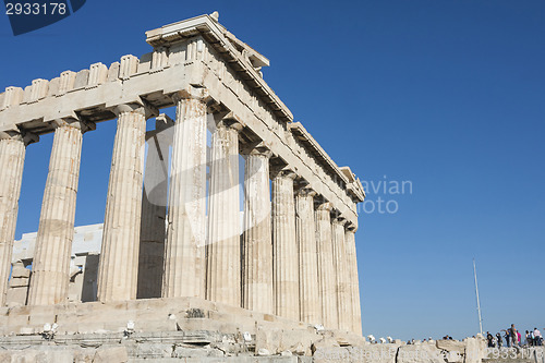 Image of Columns of Parthenon temple in Acropolis