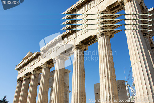 Image of Columns in Parthenon temple 