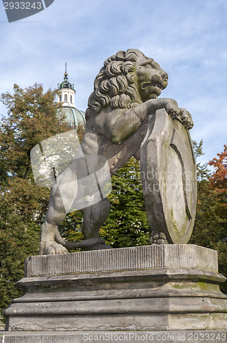 Image of Rampant lion.