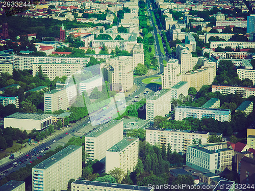 Image of Retro look Berlin aerial view