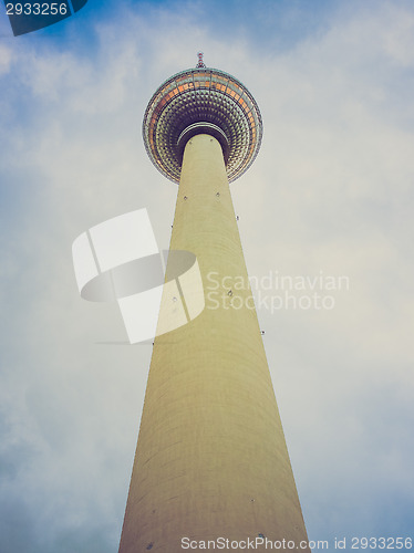 Image of Retro look TV Tower Berlin