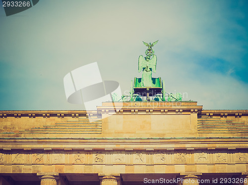 Image of Retro look Brandenburger Tor Berlin