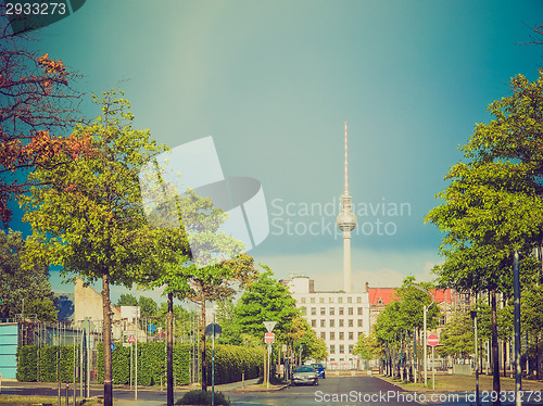 Image of Retro look TV Tower Berlin