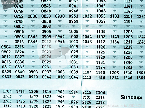 Image of Timetable