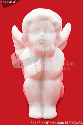 Image of White angel figurine