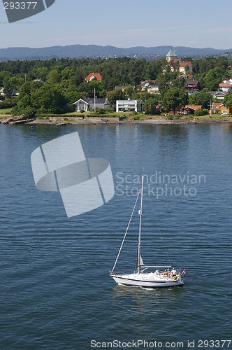 Image of Bygdøy in the Oslofjord.