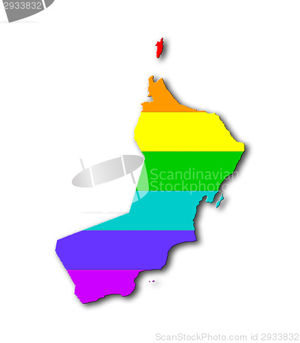 Image of Rainbow flag pattern - Oman