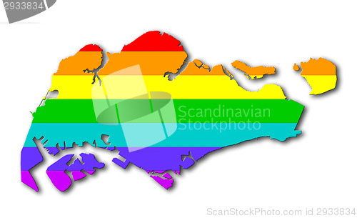 Image of Rainbow flag pattern - Singapore