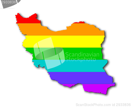 Image of Rainbow flag pattern - Iran