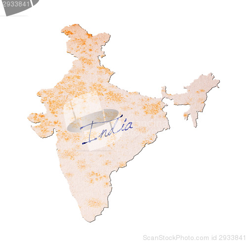 Image of Old paper with handwriting - India