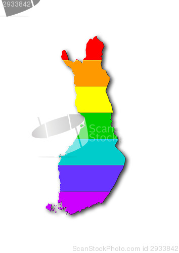 Image of Rainbow flag pattern - Finland